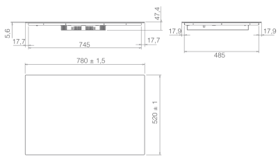 Детальное фото товара: ELICA RATIO CONNEX 804 PLUS BL индукционная поверхность