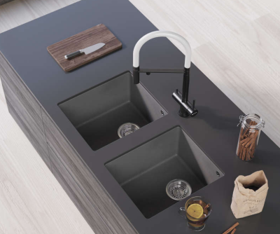 Детальное фото товара: Omoikiri Bosen 38-U-WH, мойка, гранит, белый
