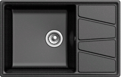 Детальное фото товара: GranFest VERTEX GF-V-780L, мойка, мрамор, черный