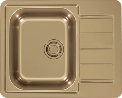 ALVEUS LINE MONARCH 110 BRONZE, мойка, нерж.сталь, бронза ( в комплекте с выпуском и сифоном)