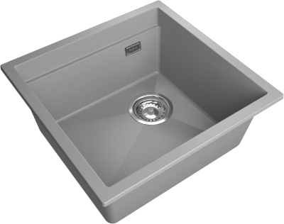 Детальное фото товара: Rivelato LINO LN-454-R grigio metallizz, мойка, гранит, серый металлик