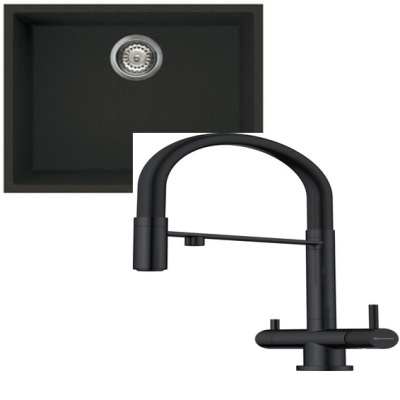 Детальное фото товара: Omoikiri Bosen 54-U-BL + Kanto GB черный