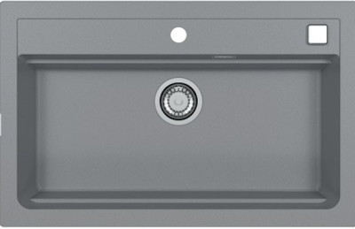 ALVEUS GRANITAL ATROX 40 CONCRETE - G81, мойка, гранит, серый (в комплекте с сифоном 1132823)