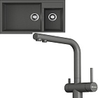 Omoikiri Tedori 86-2-LB-PL + Nagano-P-PL платина