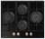 MEFERI MGH604BK GLASS RETRO Детальное фото товара: MEFERI MGH604BK GLASS RETRO газовая поверхность