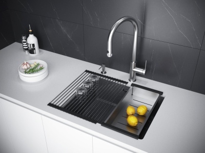 Детальное фото товара: Paulmark LUMI 55UNI, мойка, гранит, графит