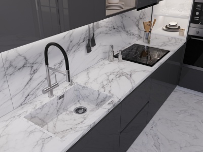 Детальное фото товара: Emar EMB-660(TOP) White Elegant, мойка, нержавеющая сталь, белый
