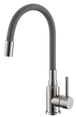 ALVEUS GENESIS FLEXA GREY SAT, смеситель, серый