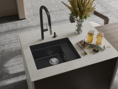 Детальное фото товара: Rivelato NOBILE NB-544-R antracite, мойка, гранит, антрацит