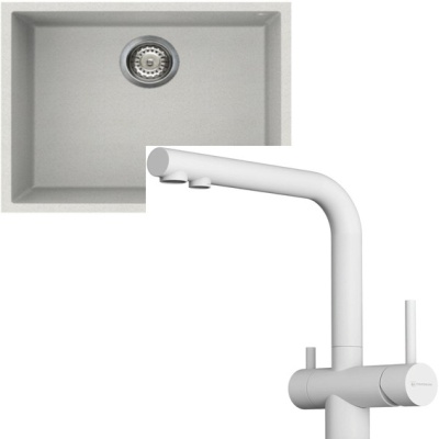 Omoikiri Bosen 54-U-WH + Nagano-P-WH белый