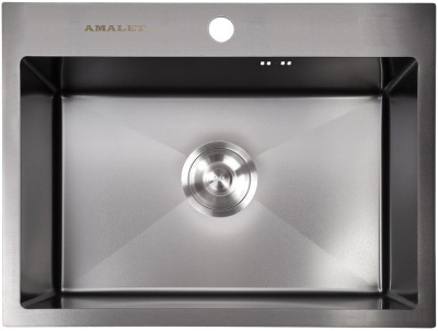 AMALET 5848-N-BL, мойка, нержавеющая сталь, графит