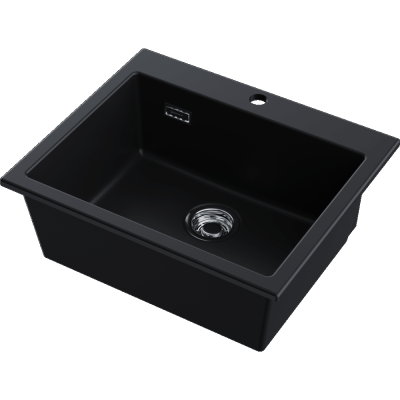 Детальное фото товара: Omoikiri Omishima 60-BL Matt, мойка, керамика, черный матовый