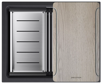 Фото товара: Paulmark LUMI-MULTI SINK 55 UNI, мойка, гранит, черный