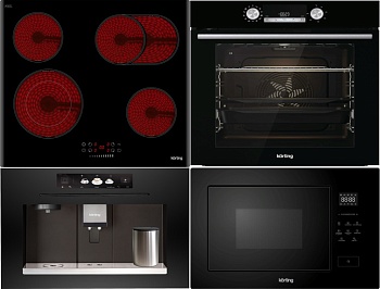 Фото товара: KORTING HK 62550 B + OKB 8481 ESN PYRO + KMI 827 GN + KCM 9830 BCG