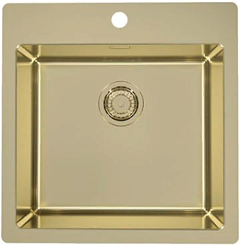 Фото товара: ALVEUS PURE MONARCH 30 GOLD-90 FS, мойка, нержавеющая сталь, медь (в компл. с выпуском без сифона)