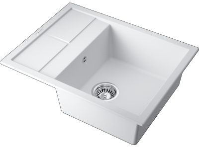 Детальное фото товара: Omoikiri Sumi 65-WH, мойка, гранит, белый