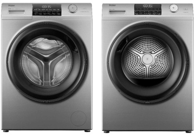 Haier стирка HW90-BP14959S + сушка HD90-A2959S + соед.эл CKS-1
