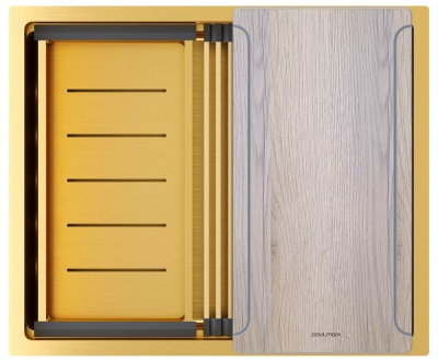 Paulmark NEXT-MULTI SINK 54 UNI, мойка, нержавеющая сталь, брашированное золото