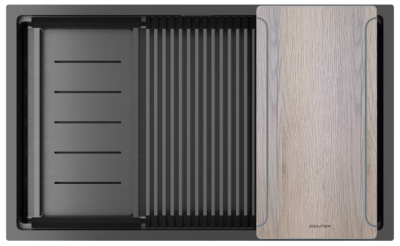 Paulmark NEXT-MULTI SINK 74-L UNI, мойка, нержавеющая сталь, вороненая сталь