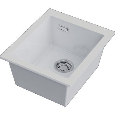 Детальное фото товара: Omoikiri Omishima 41-U-WH Glossy, мойка, керамика, белый глянцевый