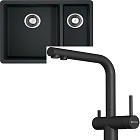 Omoikiri Kata 55-2-U-BL + Nagano-P-BL черный