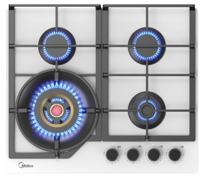 Детальное фото товара: Midea MG697VGW газовая поверхность