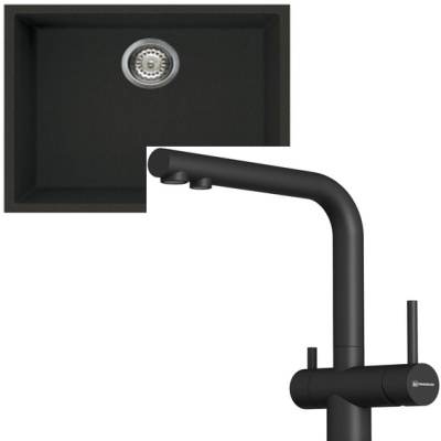 Omoikiri Bosen 54-U-BL + Nagano-P-BL черный