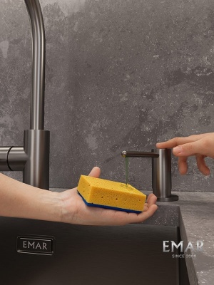 Детальное фото товара: Emar ЕД-405D.PVD Dark, дозатор для моющего средства, вороненая сталь