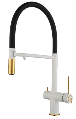 Rivelato ADRIA 1523517, смеситель, гранит, белый 101 золото