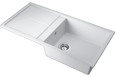Детальное фото товара: Omoikiri Sumi 100-WH, мойка, гранит, белый