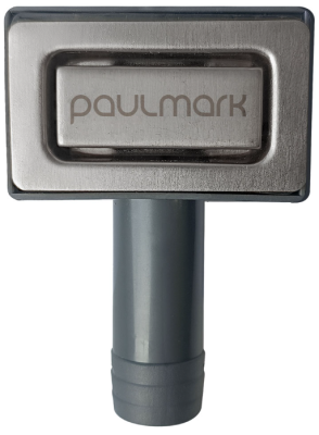 Paulmark PM22-BS, перелив прямоугольный с логотипом, брашированная нержавеющая сталь
