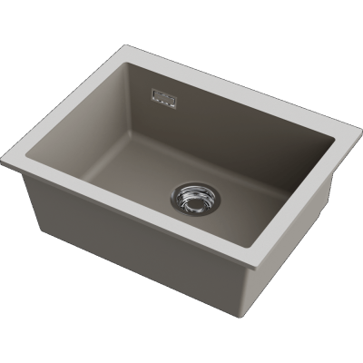Детальное фото товара: Omoikiri Omishima 60-U-DG Matt, мойка, керамика, dust grey матовый
