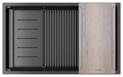 Paulmark NEXT-MULTI SINK 74 UNI, мойка, нержавеющая сталь, вороненая сталь