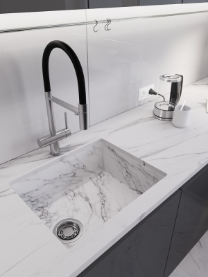 Детальное фото товара: Emar EMB-540(UN) White Elegant, мойка, нержавеющая сталь, белый