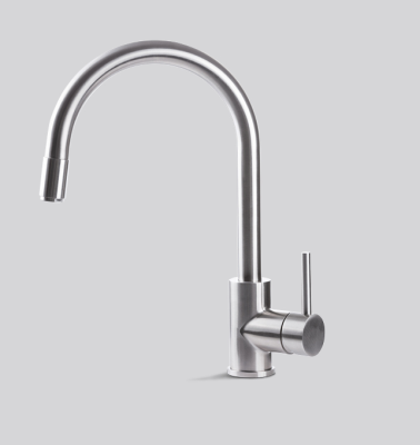 Детальное фото товара: Falmec PURE STEEL ROUND, смеситель, нержавеющая сталь