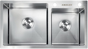Фото товара: AMALET 7848/1,5-STR-ST, мойка, нержавеющая сталь, сатин