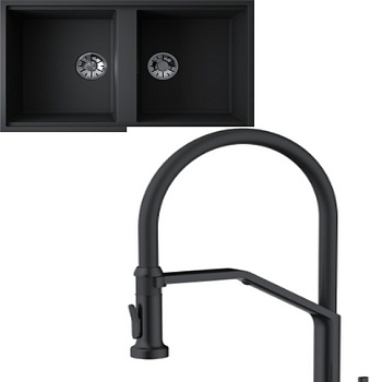 Фото товара: Omoikiri Kitagawa 83-2-U-GB + Makkari 2 Plus-SB-GB-BL графит