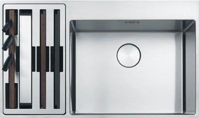 Franke Box Center BWX 220-54-27 TL, мойка, нержавеющая сталь полированная
