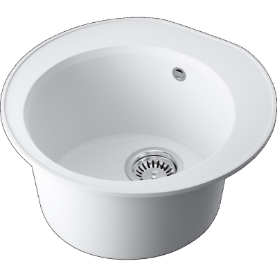 Детальное фото товара: Omoikiri Miya 50R WH, мойка, гранит, белый