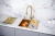 Paulmark NEXT-MULTI SINK 54 UNI, мойка, нержавеющая сталь, брашированное золото Детальное фото товара: Paulmark NEXT-MULTI SINK 54 UNI, мойка, нержавеющая сталь, брашированное золото