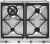 Smeg SR964XGH Детальное фото товара: Smeg SR964XGH газовая поверхность