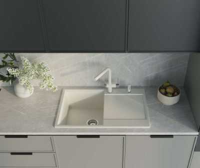 Детальное фото товара: Omoikiri Daisen 78T-GR, мойка, гранит, leningrad grey