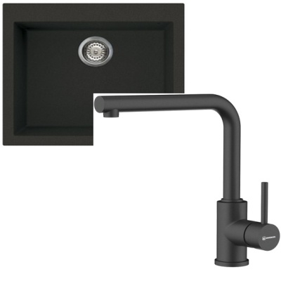Детальное фото товара: Omoikiri Bosen 57-BL + Nakagawa-P-BL черный