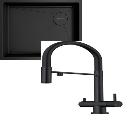 Omoikiri Taki 54-U/IF-GB Side SF + Kanto GB графит