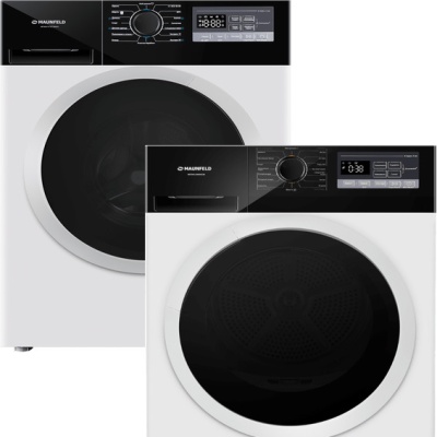 Maunfeld стирка MFWM1410STWH03 + сушка MFDM168WH03B + соед.эл WM-SK03