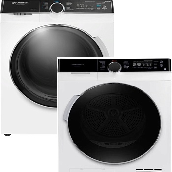 Фото товара: Maunfeld стирка MFWM1510WH06 + сушка MFDM1410WH07 + соед.эл WM-SK03