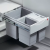 Hailo Space Saving выдвижная мусорная система с 3 ведрами 18л, 8,5л, 8,5л с крышкой Детальное фото товара: Hailo Space Saving выдвижная мусорная система с 3 ведрами 18л, 8,5л, 8,5л с крышкой