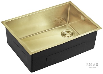 Фото товара: Emar EMB-660(UN) PVD Matt Gold, мойка, нержавеющая сталь, матовое золото