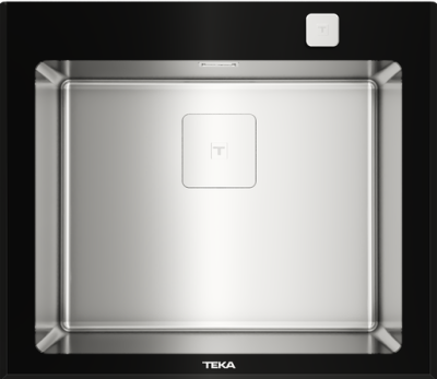 Детальное фото товара: Teka DIAMOND RS15 1B 60 BLACK, мойка, нержавеющая сталь/черное стекло
