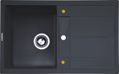 Детальное фото товара: Zigmund & Shtain RECHTECK 780, мойка, черный базальт